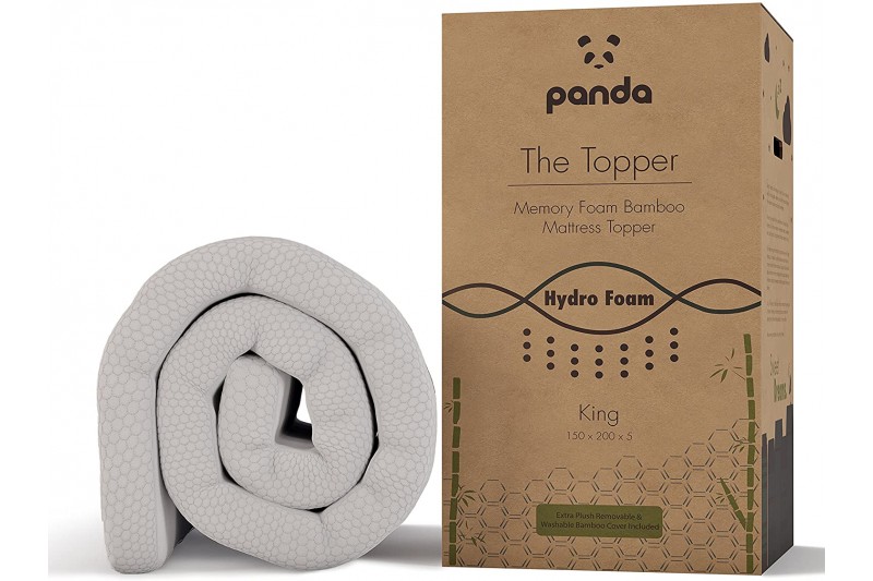 Panda Hydro Memory Foam Bamboo Mattress The Topper King Size